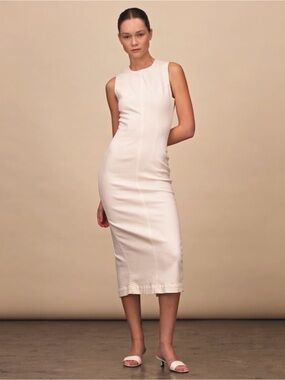 DL1961 Sleeveless Midi Dress  denim stretchy